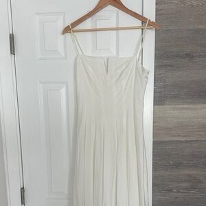 Reformation Cream Strapless Dress